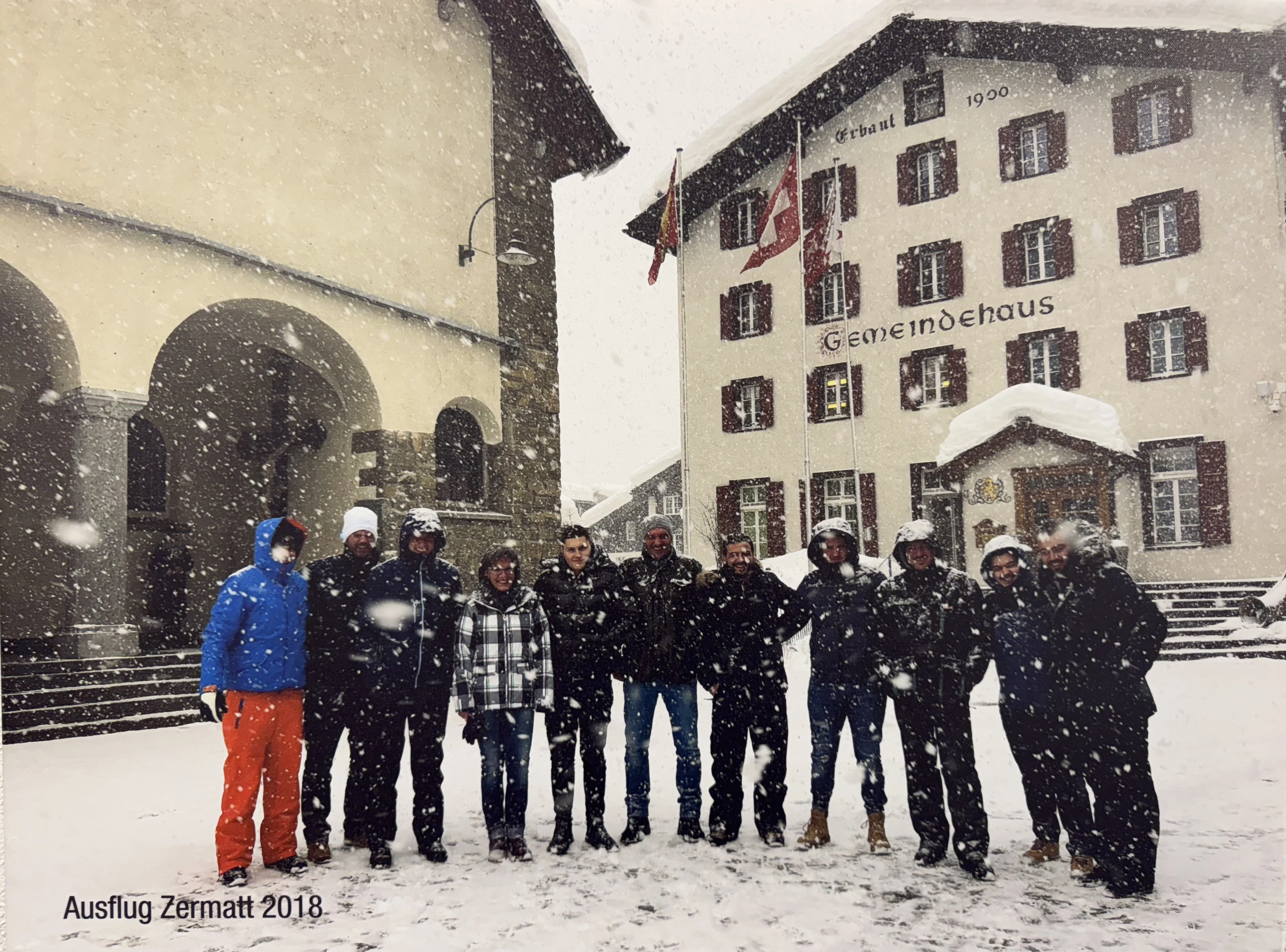 Teamfoto in Zermatt